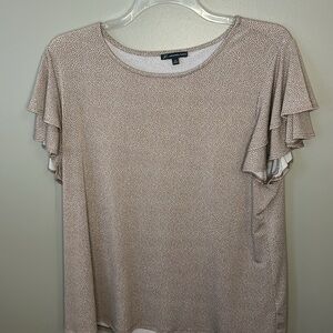 Outfit sale! Adrianna Papell tan, poke a dot 2x  
and Alfani navy pants, 22w